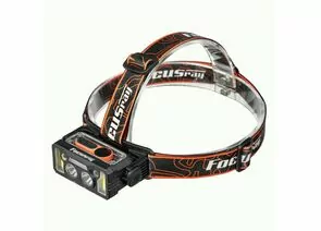 936795 - Focusray Фонарь налобный 1328 4LED акк.1.2Ah 7реж. красн.свет цифр.диспл. USB чер бокс (1)