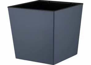 944756 - Горшок для цветов InGreen London CUBE 250 х 250 мм, 11,6 л c дренажной вставкой, вулканический серый (1)