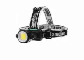 950258 - Camelion фонарь налобный LED53402 акк.3.7V 3WCOB+LED 3.5W 4реж, ближ+дальн свет, Type-C, черн, BL (1)