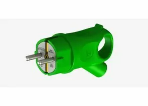 951564 - NE-AD вилка угловая с кольцом каучук 2P+PE 1х16А 220-24V IP44 зеленая (Турция) 4513 (1)