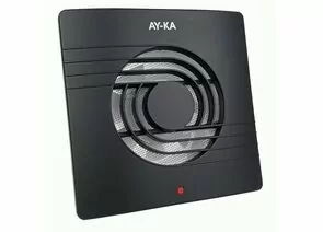 953377 - AY-KA (АЙКА) вентилятор вытяжной d100мм 12W 100м3/ч моск. сетка, с инд, черный (Турция) 2610200 (1)
