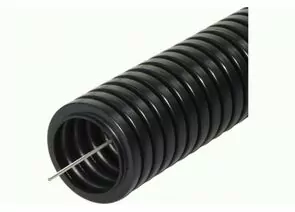 954837 - МИР труба гофр. ПНД HF d32мм легкая, черная, с зондом (бухта 25м,цена за 1м) ГФм-1102032-025 (1)