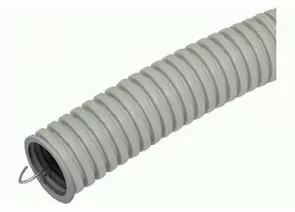 954844 - МИР труба гофр. ПВХ d25мм легкая, серая, с зондом (бухта 50м, цена за 1м) ГФм-0101725-050 (1)