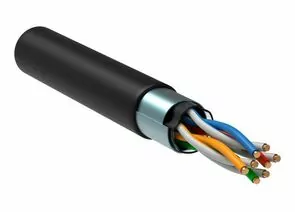 953337 - IEK GENERICA кабель витая пара F/UTP 4х2х24 Cat5e, CU, OUTDOOR, черный (305м, цена за м) (1)