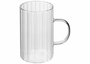 954676 - Кружка 350мл боросиликатное стекло, с гранями AROMA RIVIERA 108962 Leonord (1)
