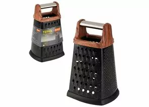 954696 - Терка четырехгранная  MARBLE NERO 20см, нерж сталь мрамор черный  310895 Mallony (1)