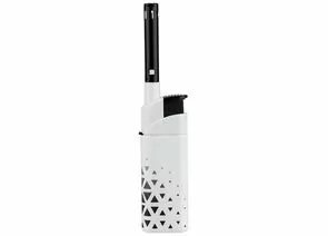 955421 - Зажигалка газовая ECOS 089С, длина 14,9см, регулятор, белая с принтом 157853 (1)