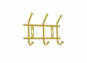 958620 - Вешалка настенная 3 крючка (Д28*Ш21,5*В8,5см) металл, золото ВНТ3М/З (замена 817494) Nika (1)