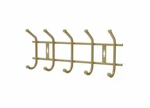 958622 - Вешалка настенная 5 крючков (Д49,5*Ш21,5*В85см) металл, золото ВНТ5М/З (замена 827162) Nika (1)