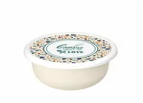 960222 - Миска (салатник) с крышкой Modena 1,2л Терраццо св беж 223133825/01 Homver (1)