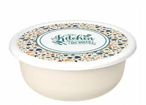 960224 - Миска (салатник) с крышкой Modena 3,2л Терраццо св беж 223134025/01 Homver (1)