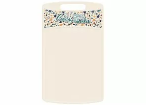 960226 - Доска разделочная Bergamo прямоугольная 335x220x4мм Терраццо св беж 223134225/01 Homver (1)