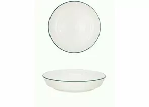 953119 - Тарелка десертная Линии 18см, 300мл фарфор (кратность 12шт!!!) МФК MFK08366-G (1)