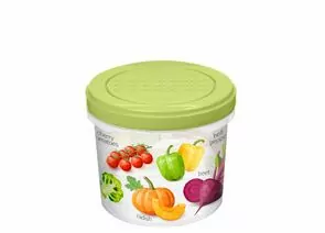 960217 - Банка с завинчивающейся крышкой Asti 0,7л с декором Greenery салатовый 221129520/04 Homver (1)