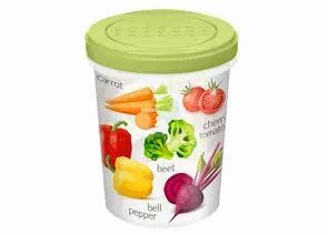 960218 - Банка с завинчивающейся крышкой Asti 1л с декором Greenery салатовый 221129620/04 Homver (1)