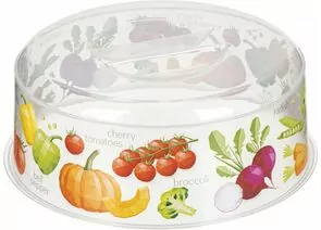 960220 - Крышка для СВЧ d=25см, с декором Greenery 221141101/00 Homver (1)