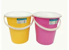 960879 - Ведро пищевое 8 л,круглое,крышка,мерн шк,ударопрочное,(темп -70°/+70),Евро микс цвет,УП-7181/ Радиан (1)