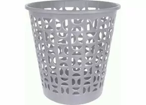 960938 - Корзина для мусора/бумаг 10л,h=27см,d=27см,Disco серебряный,SC460710025/ Spin&Clean (1)