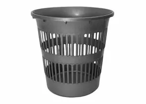 960942 - Корзина для мусора/бумаг 11л,h=28см,d=28,5см,цвет сталь,MPG961956/ Мультипласт Групп (1)