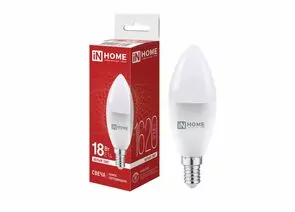964311 - ASD/InHome лампа св/д VC свеча C37 E14 18W(1620lm) 4000K 4K 116x38 (без пульсации) 5304 (1)