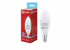 964312 - ASD/InHome лампа св/д VC свеча C37 E14 18W(1620lm) 6500K 6K 116x38 (без пульсации) 5311 (1)