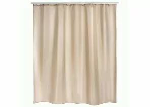 964973 - Штора для ванной комнаты полиэстер 180*180см,12колец,бежевый,водоотталк  покрыт,311982/ Рыжий кот (1)