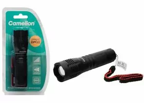966064 - Camelion фонарь лазерный LED29363 (акк.3.7V) 3W(120lm) до 500м, 6K, 4 реж. ZOOM, USB, металл BL (1)