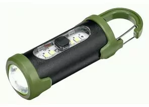 1006946 - Focusray фонарь ручной 1341, акк. 300mAH, 4 реж, диод COB+ 6 штук ,USB  , зеленый , коробка (1)