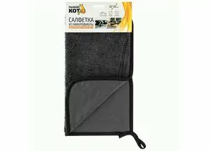 1007738 - Салфетка из микрофибры 30*30см,500гр/м2,СУПЕРВПИТЫВАЮЩ.,2-ух стор.,109829/ Рыжий кот (1)