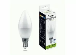 901437 - Feron лампа св/д свеча C37 диммир E14 11W(935lm) 4000K 4K матовая 114x37 LB-771 51056 (1)