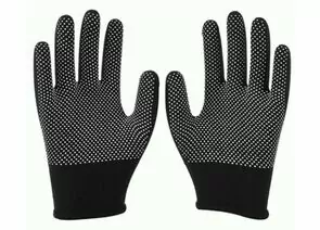 909116 - Перчатки хоз. сад. нейлон с ПВХ-покрытием Микроточка черные М(р.8) 1-2.sale  E1M (1)