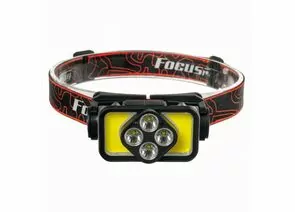 936778 - Focusray Фонарь налобный 1304 6LED 4W+2COB 3W акк.1.2Ah красн.свет 6реж. инд.заряд. сенсор USB бокс (1)