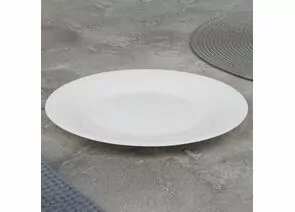 954720 - Тарелка обеденная Classica 23,2см  стекло белая (кратность 6шт!!!) 110681 Mallony (1)