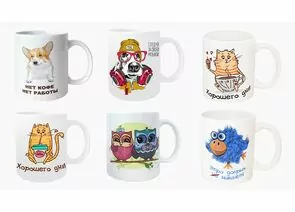 955570 - Кружка 350мл Животные керамика (кратность 12шт!!!) МФК MFK08001 (1)