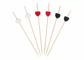 963885 - Шпажки д/канапе Сердце 100шт/уп, цена за уп, 12см бамбук 111257 Mallony (1)