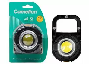 966057 - Camelion фонарь кемпинговый LED56252 (3xR03 не в/к) COB (170lm) 3 реж, магнит/рукоят, пластик, BL (1)