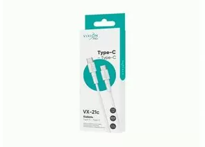 966566 - Кабель Type-C VIXION PRO (VX-21c) Type-C 60W , 1м, белый (1)