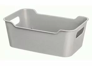 971478 - Корзина-лоток для хранения 4,1л, 29*18*10,5см,Mango светло-серый,223300321/04/ Homver (1)