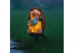 986017 - Uniel св-к на солн.батарее Ежик 1LED h=40см пластик/полирез USL-S-836/PM410 HEDGEHOG (1)