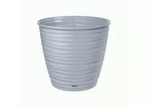 1012819 - Горшок для цветов 2,6л,d=17,7см,поддон,Saffron серый,221610235/03/ Homver (1)