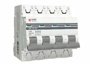 509855 - EKF PROxima автоматический выкл. ВА47-63 4P 40А 4,5kA х-ка С mcb4763-4-40C-pro (с опломбировкой) (1)