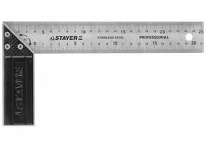 535799 - Угольник STAYER PROFI столяр, гравирован шк, нержав полотно 37мм, 250мм zu3431-25 (1)