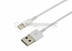 608025 - Кабель USB(A)шт. - 8pin шт. для iPhone 5/6/7 моделей original copy 1:1 белый REXANT, 18-0001 (1)