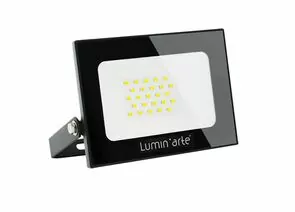 758094 - Luminarte св/д прожектор 20W(1550lm) 5700K 6K IP65 102x15x90мм металл черный LFL-20W/05 (1)