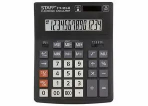 683806 - Калькулятор STAFF PLUS настол. STF-333, 14разр., двойное питание, 200x154 мм, 250416 (1)