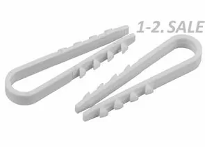 715177 - ЭРА Дюбель-хомут для круглого кабеля 5-10мм белый (уп.100шт) Цена за уп. 2130 (1)
