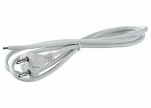 725965 - Volsten сетевой шнур ПВС 2х0.75 1.5м 10А белый, универсальная вилка S-LR4 (10! (1)