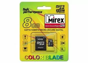 318550 - Флэш-карта (памяти) MicroSDHC 8Gb class4 MIREX адаптер (1)