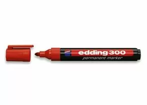 48777 - Маркер перманент EDDING E-300/2 круглый наконечник 1,5-3мм красный 35736 (1)