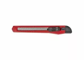 570887 - Нож канцелярский  9мм Attache с фиксатором, полибег, цв.красный 416328 (1)